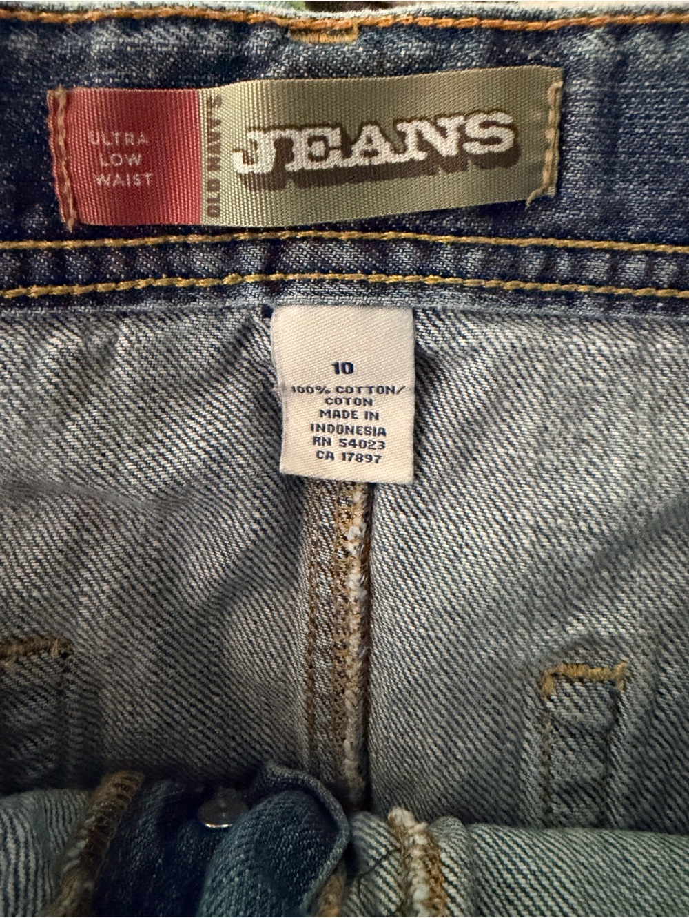 Classic Blue Denim Button-Front Mini Skirt - Picture 3 of 3